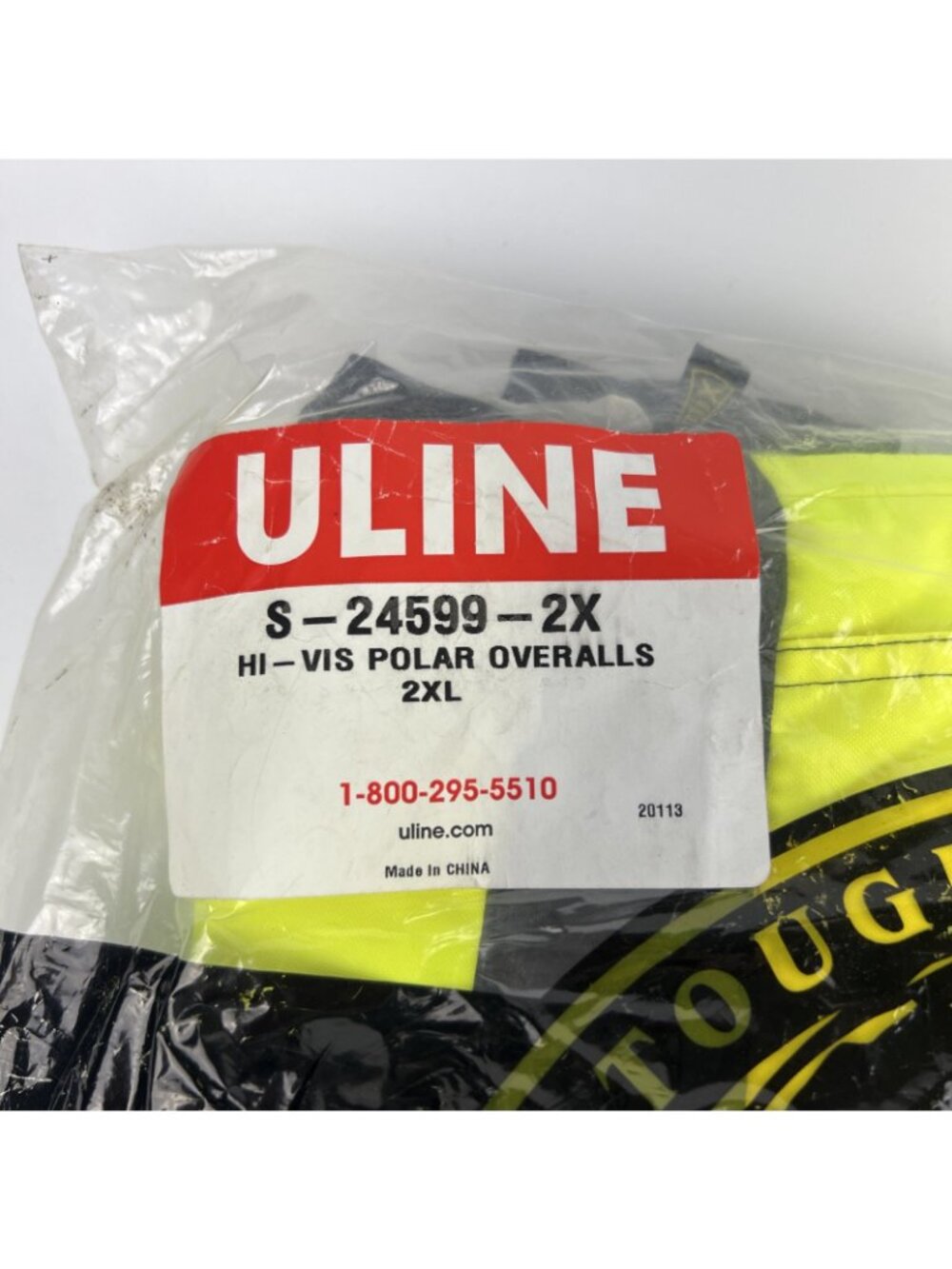 OccuNomix Hi Vis Waterproof Bib Pants 2XL Yellow Reflective NWT - Picture 2 of 3